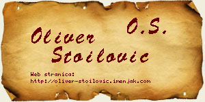 Oliver Stoilović vizit kartica